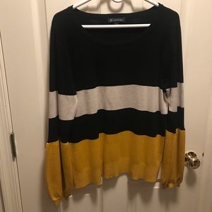 INC tricolor block sweater
